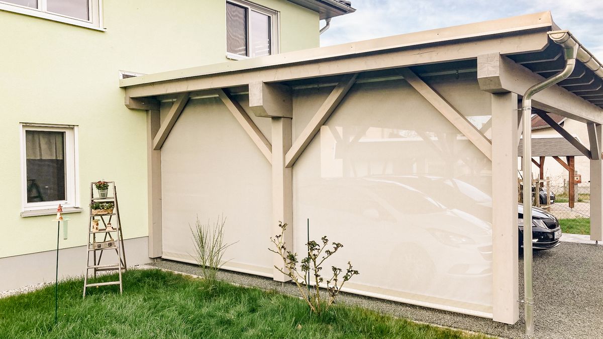 Textile Bespannung Carport